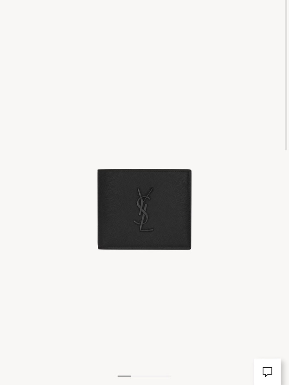 Saint Laurent Black Grained Leather Wallet with Black YSL Monogram - Picture 6 of 6